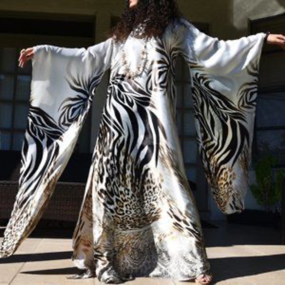 Handmade Maxi Dress Leopard/Cheetah/Animal Print - Picture 4 of 6